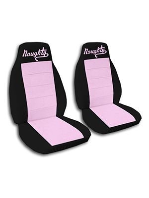 Cute Pink and Black Car Seat Covers