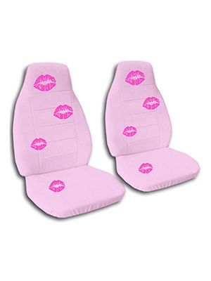 Cute Pink Hearts Car Seat Covers