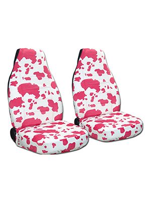 CrystalClear Pink Car Seat Covers For Front Seats - Luxurious - View #6