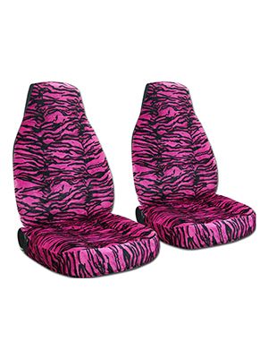Pink Leopard Print Car Seat Covers