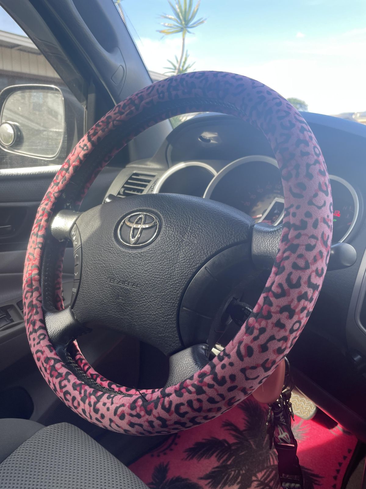 Pink Leopard Steering Wheel Cover